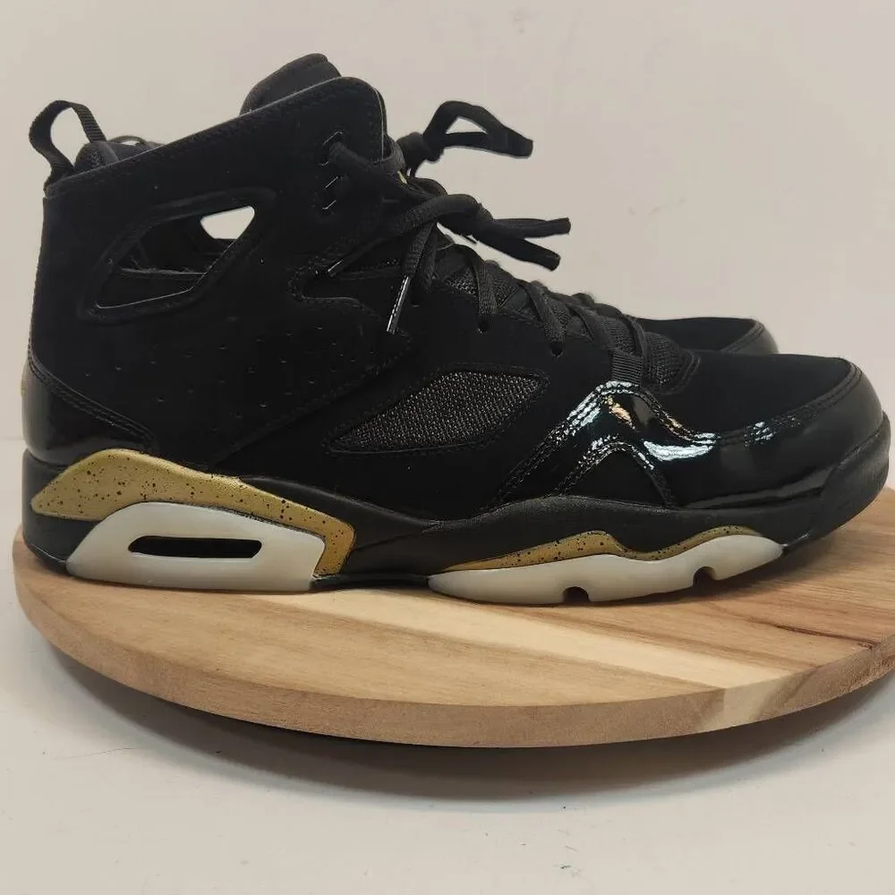 Air Jordan Flight Club 91 Black Metallic Gold Men's Size 11 - Picture 1 of 10